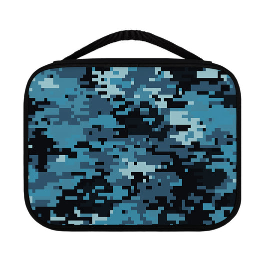 Blue And Black Digital Camo Print Classic Bible Case