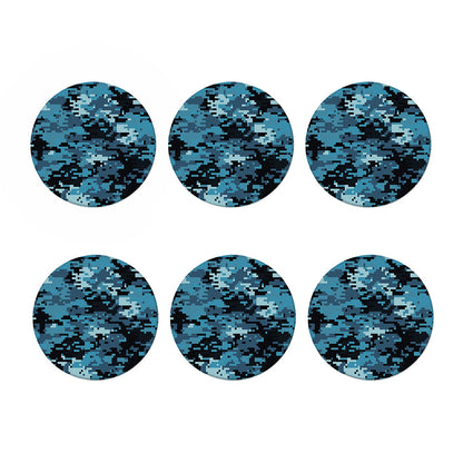 Blue And Black Digital Camo Print Coaster Set