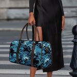 Blue And Black Digital Camo Print Duffle Bag