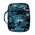 Blue And Black Digital Camo Print Front Pocket Bible Bag