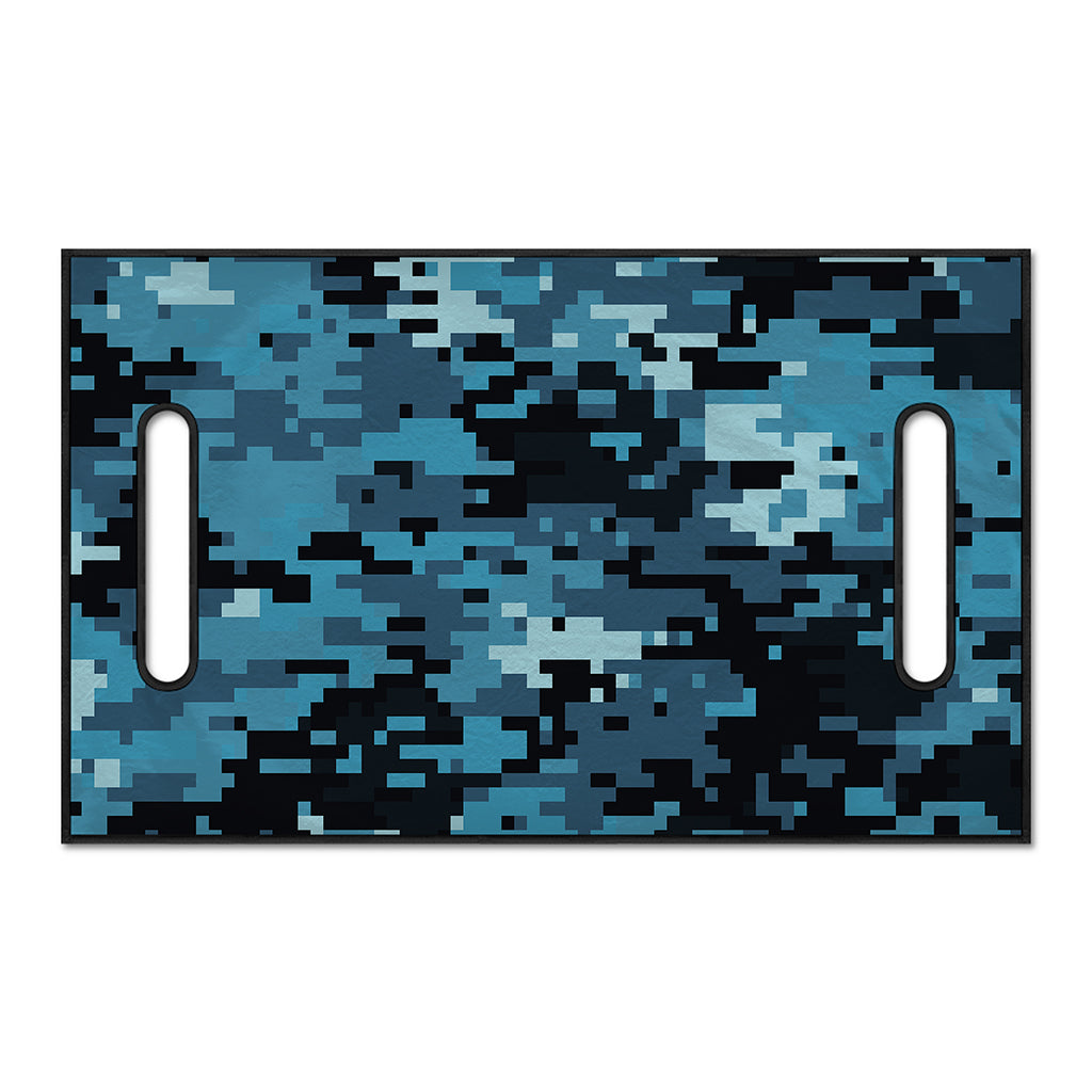 Blue And Black Digital Camo Print Golf Cart Seat Cover