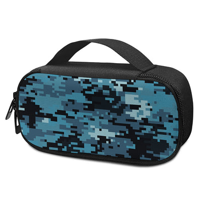 Blue And Black Digital Camo Print Insulin Cooler Travel Case