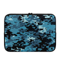 Blue And Black Digital Camo Print Laptop Sleeve