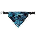 Blue And Black Digital Camo Print Over The Collar Dog Bandana