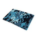 Blue And Black Digital Camo Print Pet Cooling Mat Cover