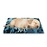 Blue And Black Digital Camo Print Pet Cooling Mat Cover