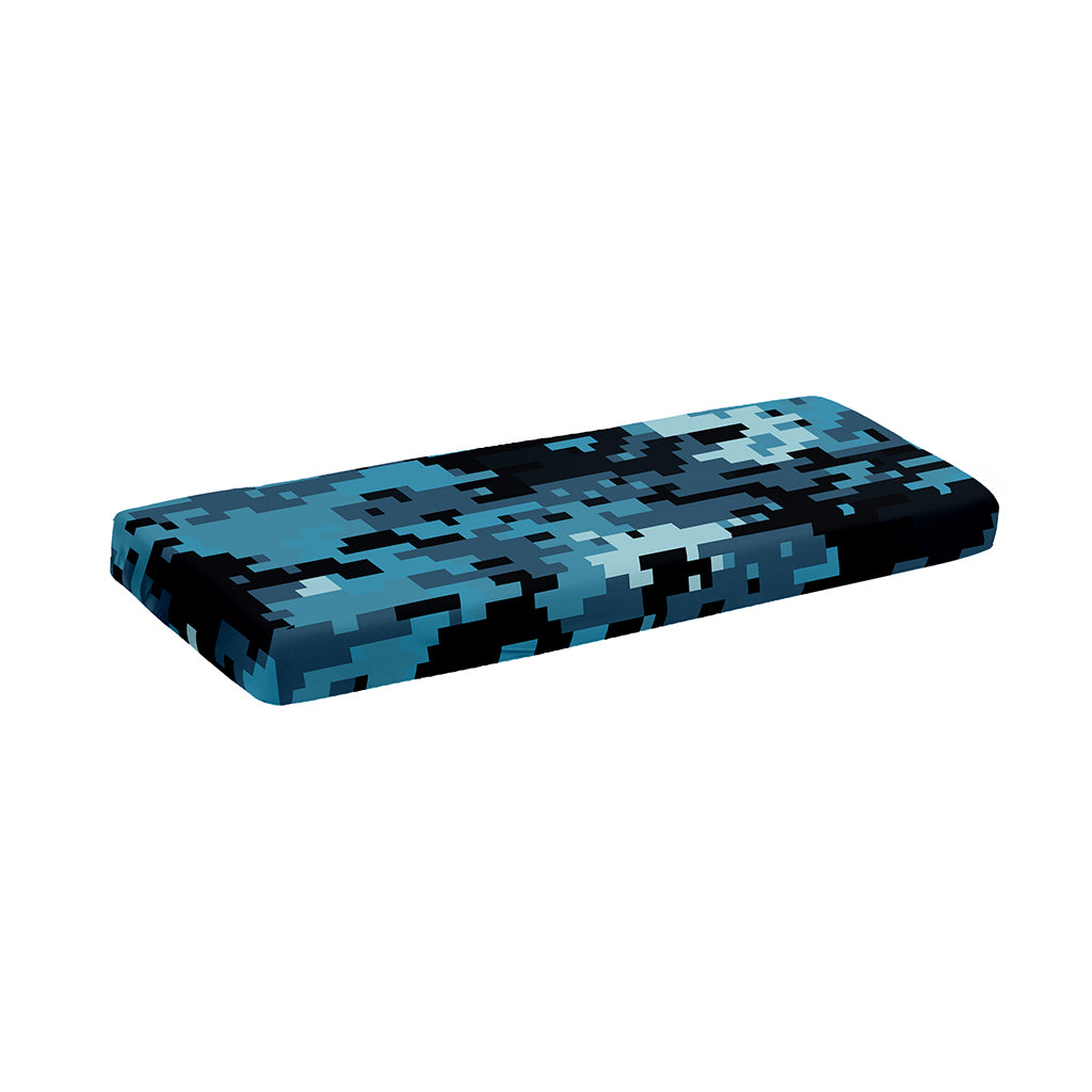 Blue And Black Digital Camo Print Piano Keyboard Cover