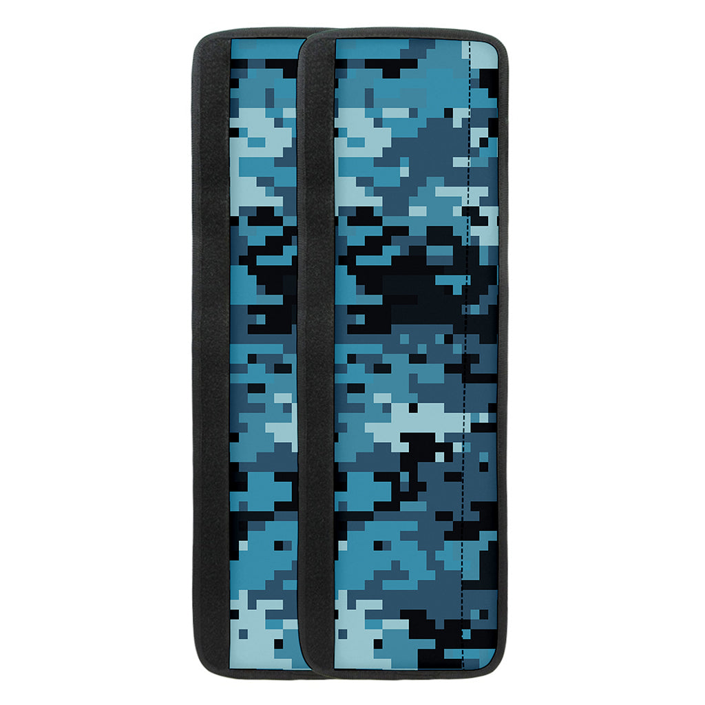 Blue And Black Digital Camo Print Refrigerator Handle Covers