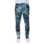 Blue And Black Digital Camo Print Scuba Joggers