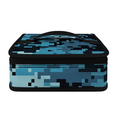 Blue And Black Digital Camo Print Small Lunch Bag