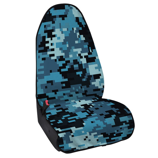 Blue And Black Digital Camo Print Waterproof Car Seat Cover