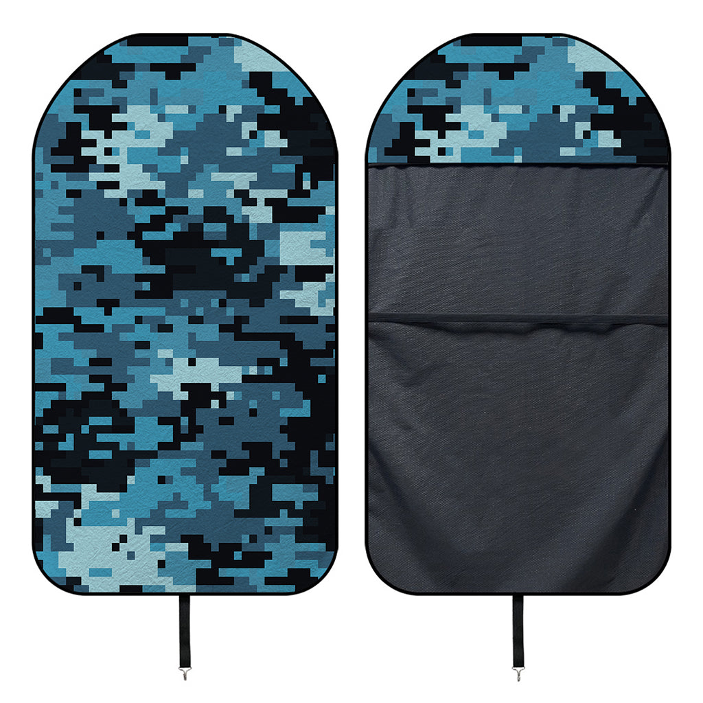 Blue And Black Digital Camo Print Waterproof Car Seat Cover