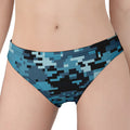 Blue And Black Digital Camo Print Women's Panties