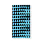 Blue And Black Houndstooth Pattern Print Baby Crib Sheet