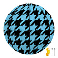 Blue And Black Houndstooth Pattern Print Basketball