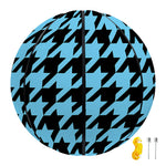 Blue And Black Houndstooth Pattern Print Basketball