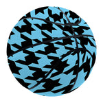 Blue And Black Houndstooth Pattern Print Basketball