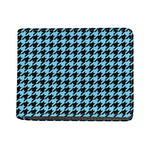 Blue And Black Houndstooth Pattern Print Bifold Wallet