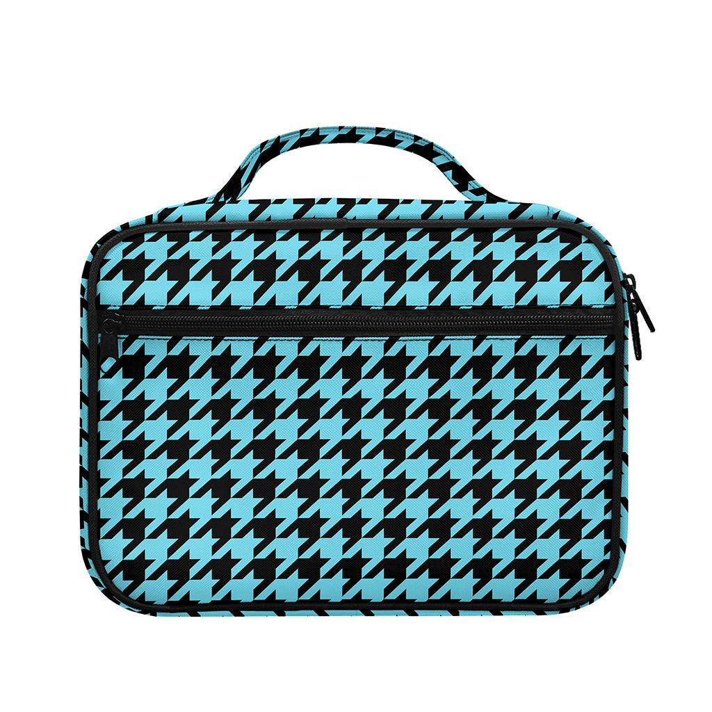 Blue And Black Houndstooth Pattern Print Briefcase Bible Bag