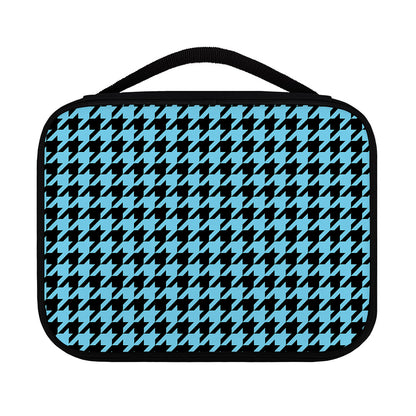 Blue And Black Houndstooth Pattern Print Classic Bible Case