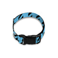 Blue And Black Houndstooth Pattern Print Dog Collar
