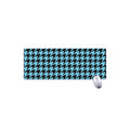 Blue And Black Houndstooth Pattern Print Extended Mouse Pad