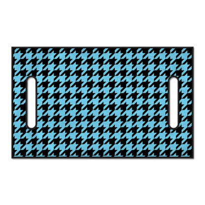 Blue And Black Houndstooth Pattern Print Golf Cart Seat Cover