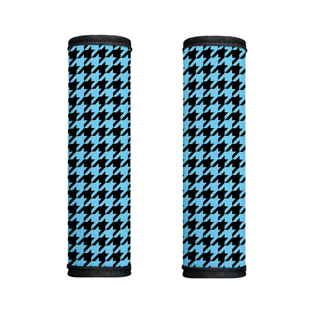 Blue And Black Houndstooth Pattern Print Handle Covers