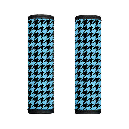 Blue And Black Houndstooth Pattern Print Handle Covers