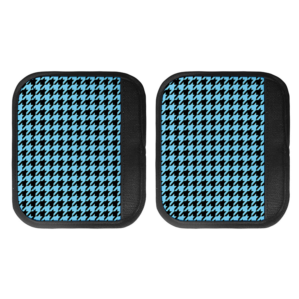 Blue And Black Houndstooth Pattern Print Handle Covers