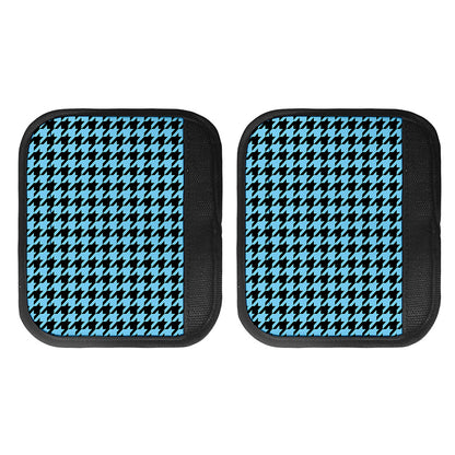 Blue And Black Houndstooth Pattern Print Handle Covers