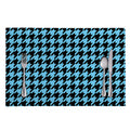 Blue And Black Houndstooth Pattern Print Placemat