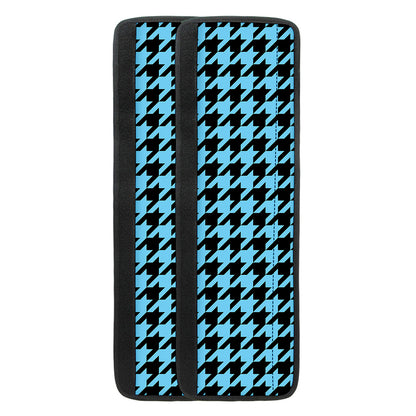 Blue And Black Houndstooth Pattern Print Refrigerator Handle Covers