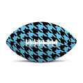 Blue And Black Houndstooth Pattern Print Rugby Ball