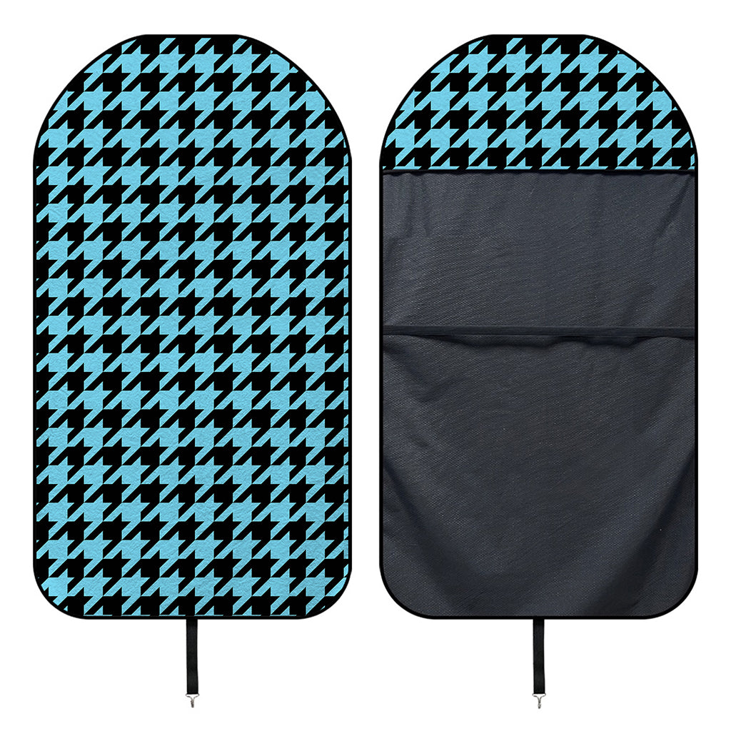 Blue And Black Houndstooth Pattern Print Waterproof Car Seat Cover