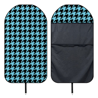 Blue And Black Houndstooth Pattern Print Waterproof Car Seat Cover