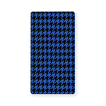 Blue And Black Houndstooth Print Baby Crib Sheet