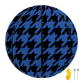 Blue And Black Houndstooth Print Basketball
