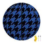 Blue And Black Houndstooth Print Basketball