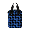 Blue And Black Houndstooth Print Bible Tote Bag