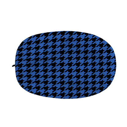 Blue And Black Houndstooth Print Car Side Mirror Covers