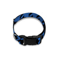 Blue And Black Houndstooth Print Dog Collar