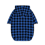 Blue And Black Houndstooth Print Dog Zip Up Hoodie