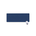Blue And Black Houndstooth Print Extended Mouse Pad