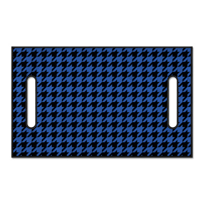 Blue And Black Houndstooth Print Golf Cart Seat Cover