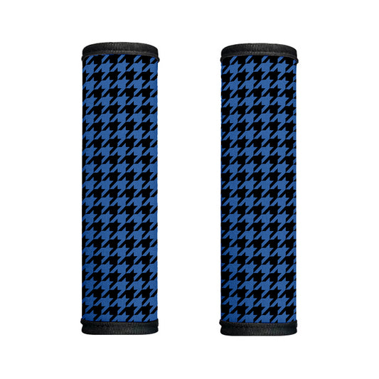 Blue And Black Houndstooth Print Handle Covers
