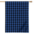 Blue And Black Houndstooth Print House Flag
