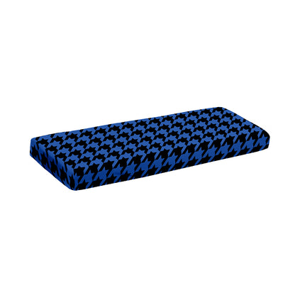 Blue And Black Houndstooth Print Piano Keyboard Cover