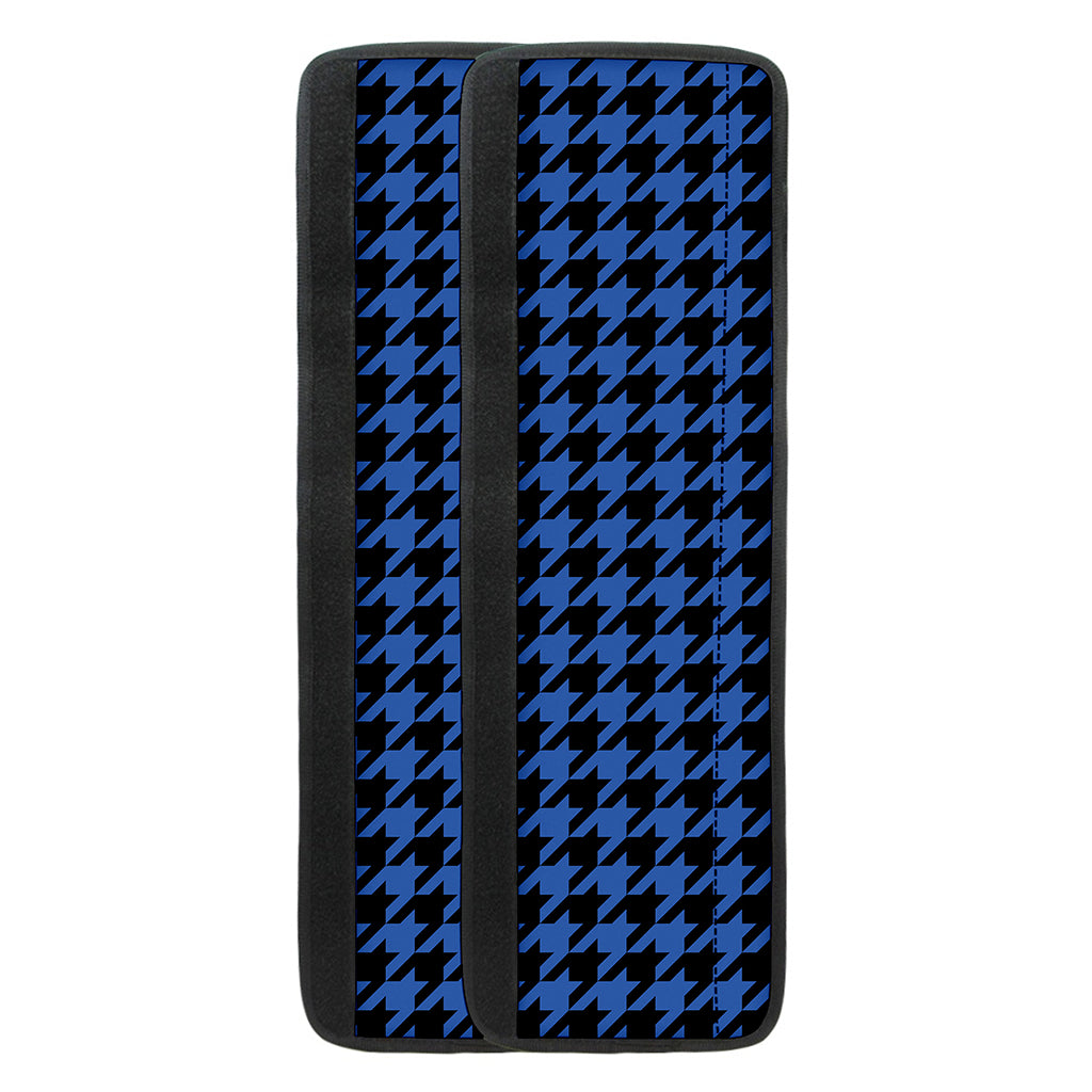 Blue And Black Houndstooth Print Refrigerator Handle Covers