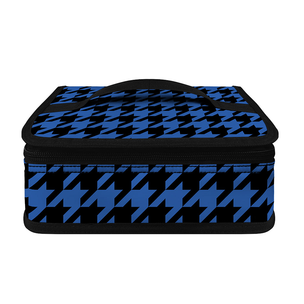 Blue And Black Houndstooth Print Small Lunch Bag